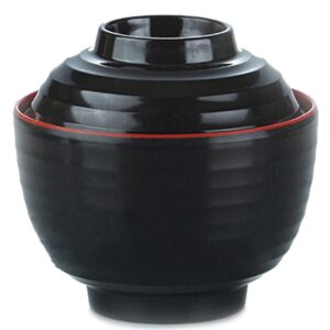 Japanese Melamine 味噌湯ボウル Miso Soup Rice Bowls With Lid (B11894) ~ We Pay Your Sales Tax