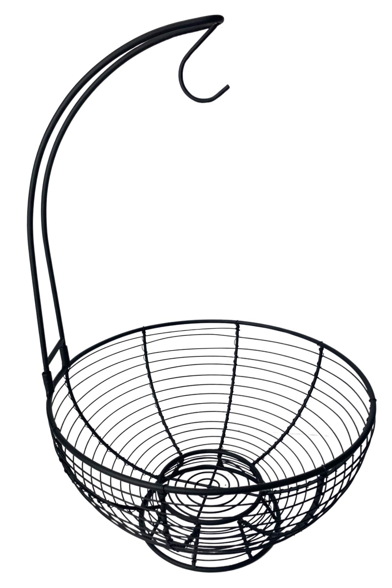 Cuisinart Stainless Steel Fruit Basket with Detachable Banana Hanger, Matte Black - Perfect Fruit Storage Basket with Banana Holder