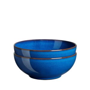 denby 1048827 imperial blue 2 piece coupe cereal bowl set