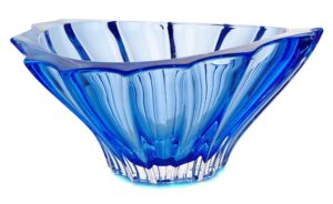aurum crystal au52291, 8.8" plantica candy bowl, blue bohemian fruit bowl, ice cream bowl