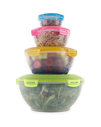 Neoflam Food Storage Plastic Bowls with Lid (8pc set)