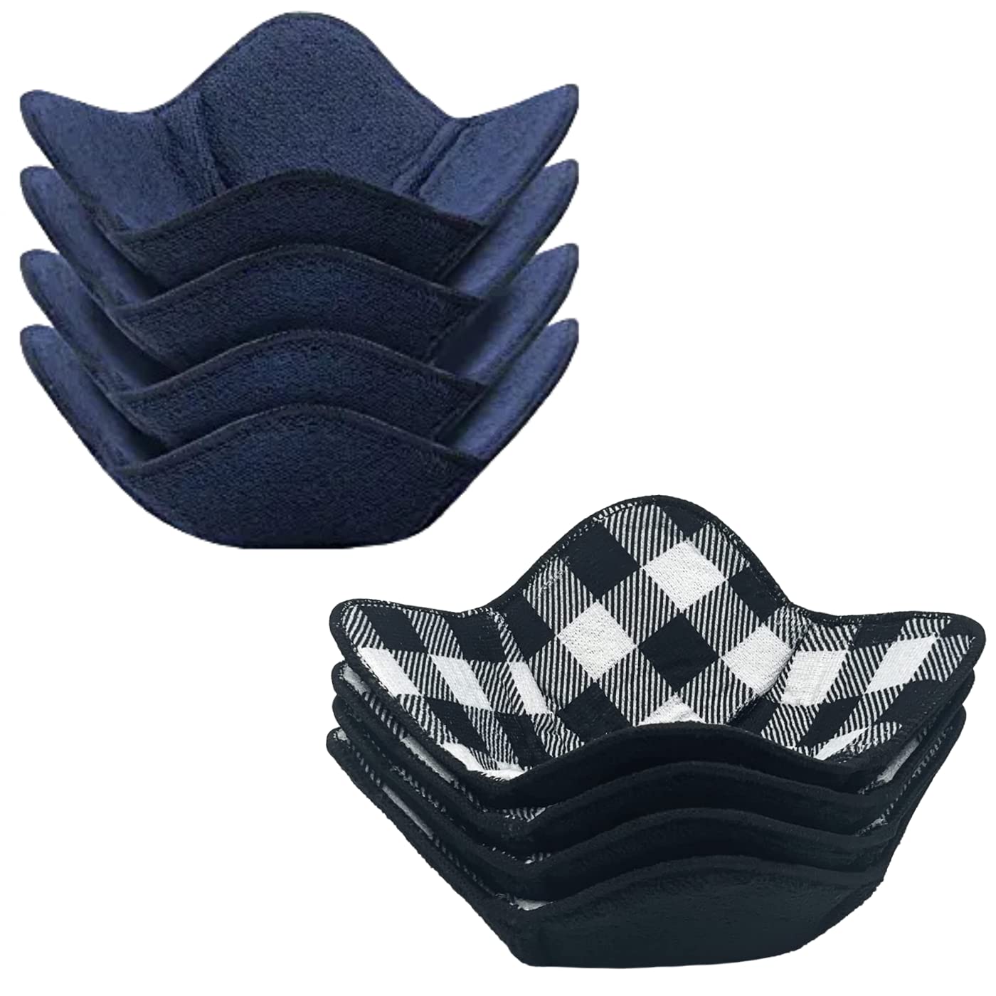 Microwave Bowl Holders Black + Blue