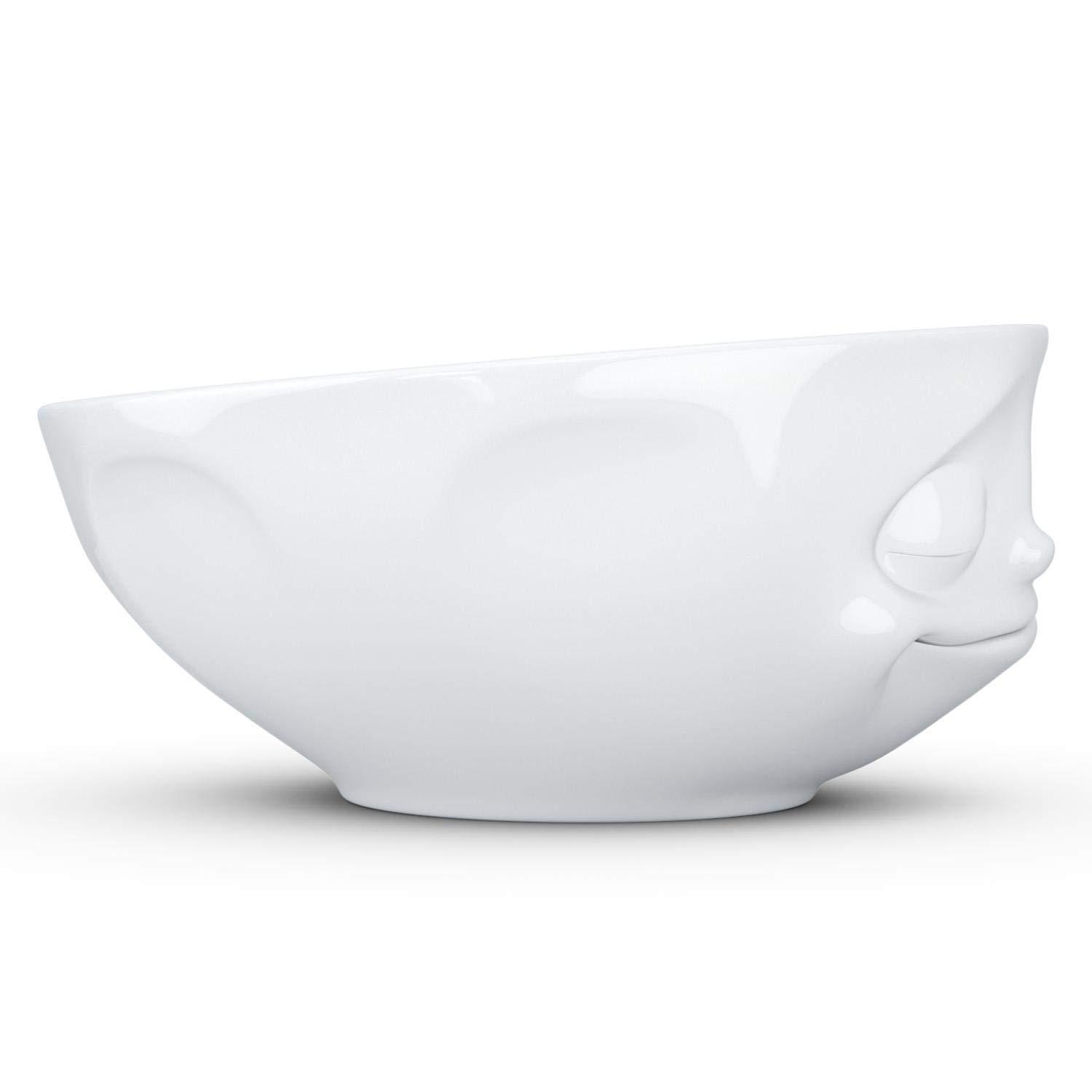 FIFTYEIGHT PRODUCTS TASSEN Porcelain Bowl, Happy Face Edition, 11 oz. White (Single Bowl) Medium Bowl for Soup Cereal