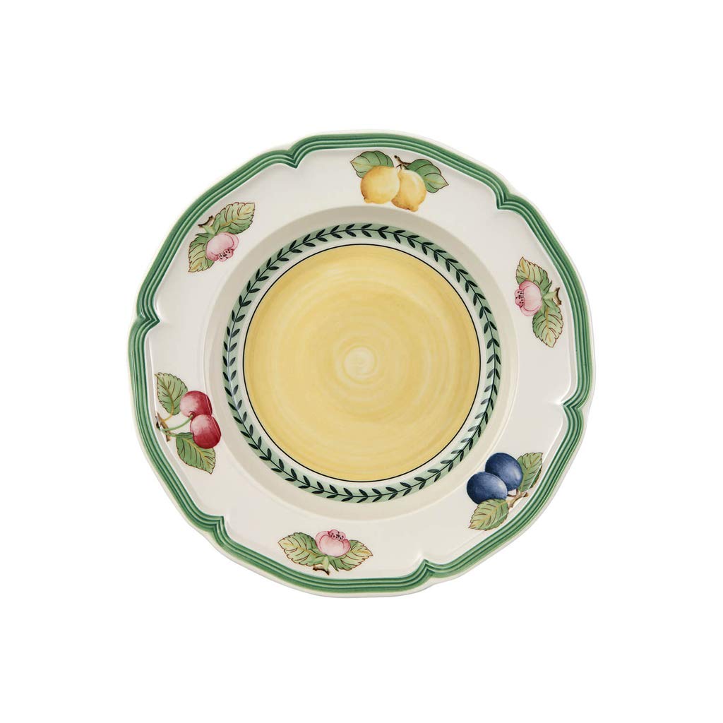 Villeroy & Boch French Garden Fleurence Rim Soup, 9 in, White/Multicolored