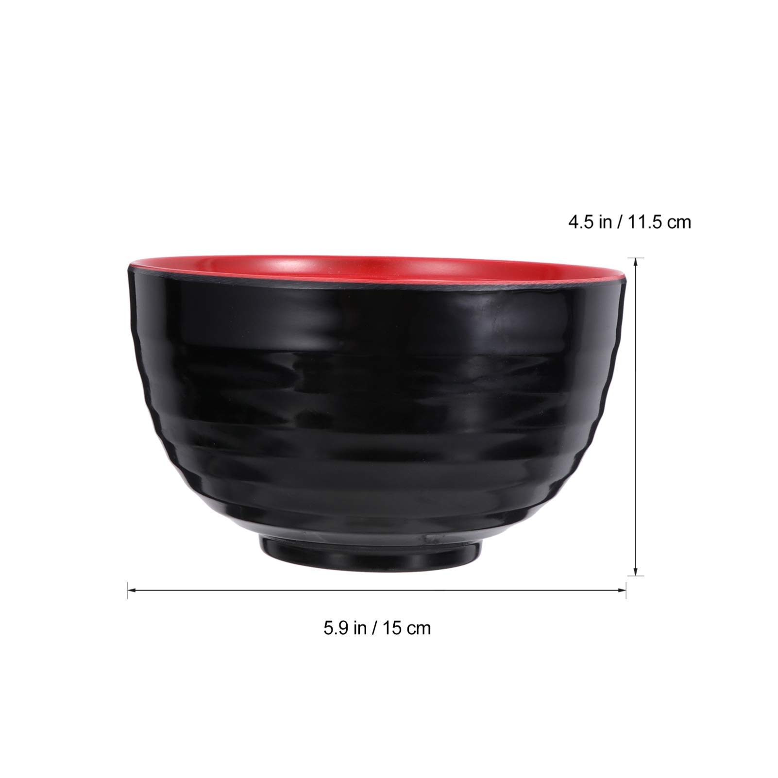 Hemoton Unbreakable Ramen Bowl Soup Bowl with Cover,Japanese Style Melamine Ramen Bowls Large Noodle Bowl for Salad Miso Udon Soup Noodles Rice or Asian Food