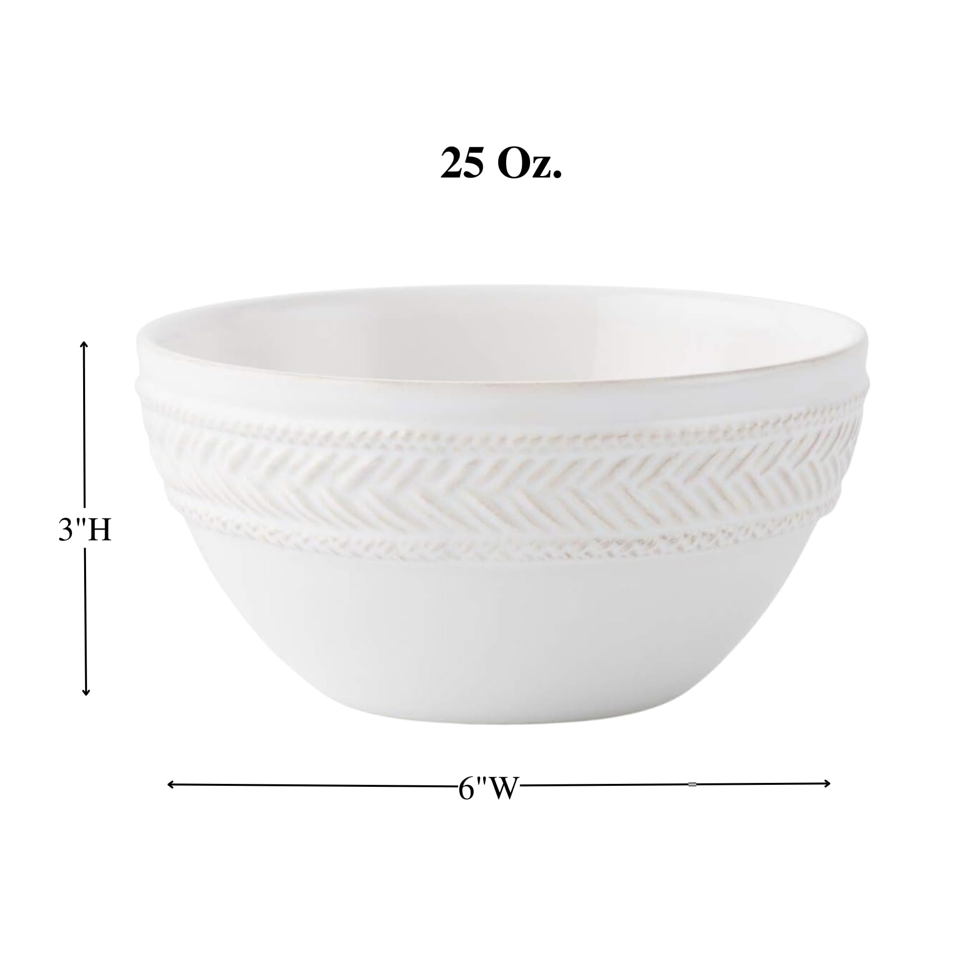 Juliska Le Panier Whitewash Cereal/Ice Cream Bowl