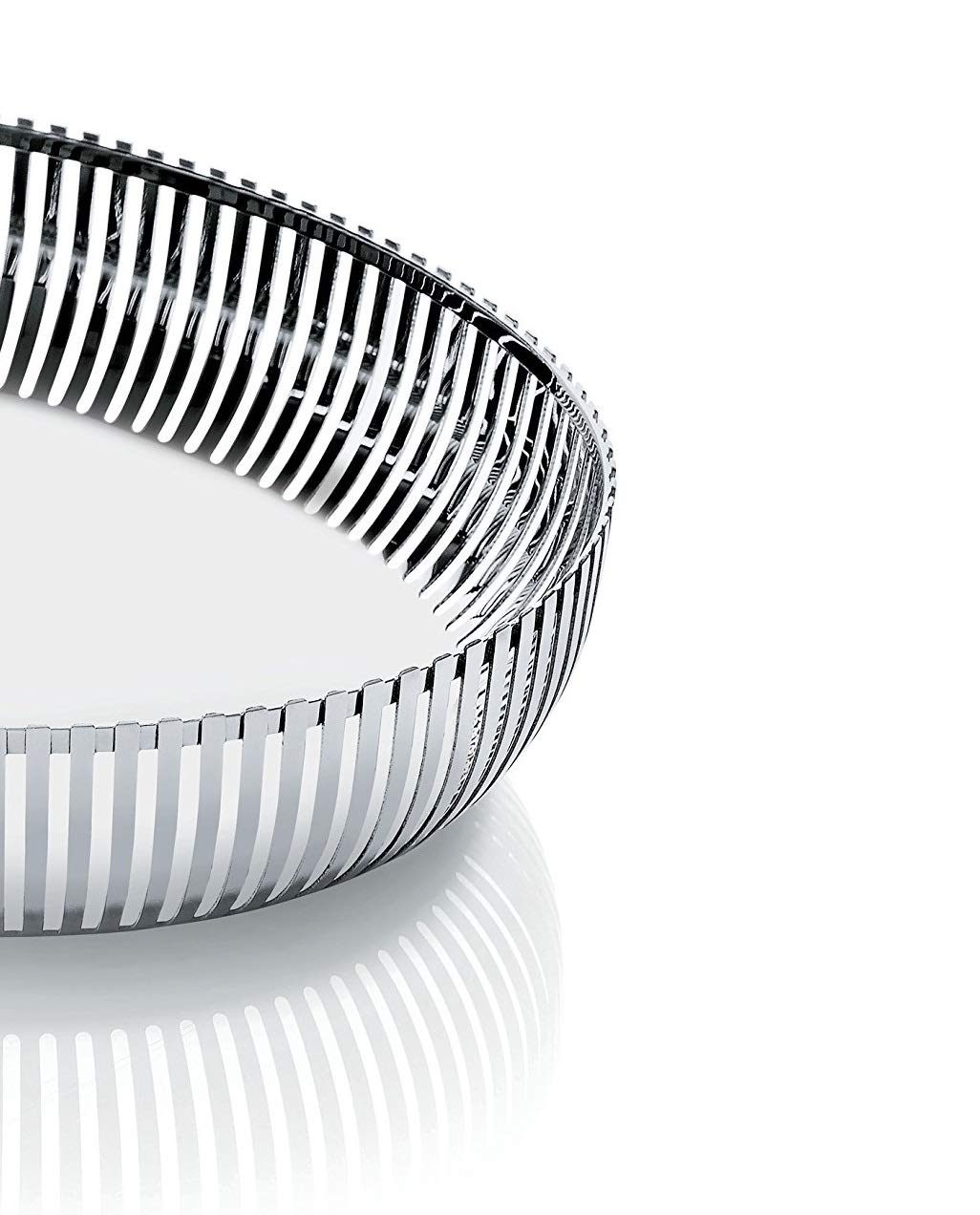 Alessi Oval Basket in 18/10 Stainless Steel Mirror Polished, Silver