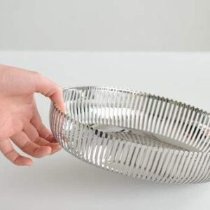 Alessi Oval Basket in 18/10 Stainless Steel Mirror Polished, Silver