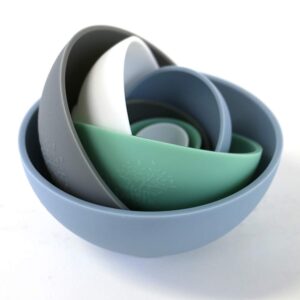 SMALL 8 Piece SOFT & FLEXIBLE Silicone Bowl Set in Graduated Sizes for use with our cutter sets for flower forming or General Kitchen Use, Ingredient, Pinch, Sauce, Flower Forming