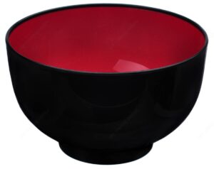 m.v. trading japanese mk308v japanese ramen noodle soup bowl, black and red, 38-ounces, 6.25 inches wide x 3.75 inches deep
