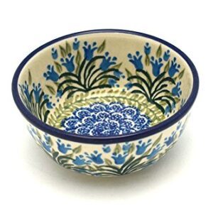 Polish Pottery Bowl - Ice Cream/Dessert - Blue Bells