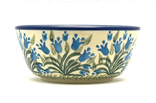 Polish Pottery Bowl - Ice Cream/Dessert - Blue Bells