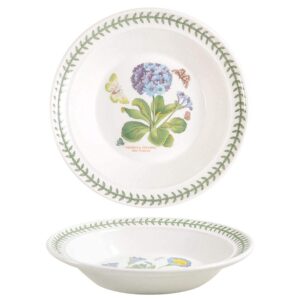 portmeirion botanic garden soup bowl | set of 6 bowls with assorted motifs | 8.5 inch | made from fine earthenware | microwave and dishwasher safe | made in england