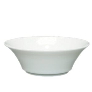 fortessa fortaluxe superwhite vitrified china dinnerware, 10-inch round flair serving bowl set of 6