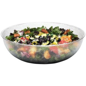 cambro camwear 15-inch polycarbonate pebbled bowl, clear (85732)