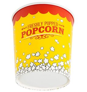 32 oz. popcorn bucket cup, yellow red retro style (50 buckets) by - carnival king