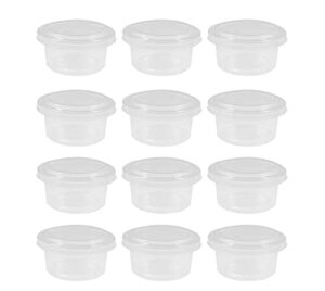 healthcom 100 packs 6 oz 180ml clear plastic ice cream dessert cup sundae cups with lid 100 sets disposable salad cup pudding jelly sauce yogurt dessert cup serving bowls for party favor wedding