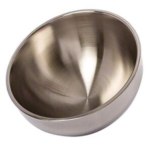 american metalcraft ab14 double-wall angle bowl, stainless steel, 304 oz.,silver