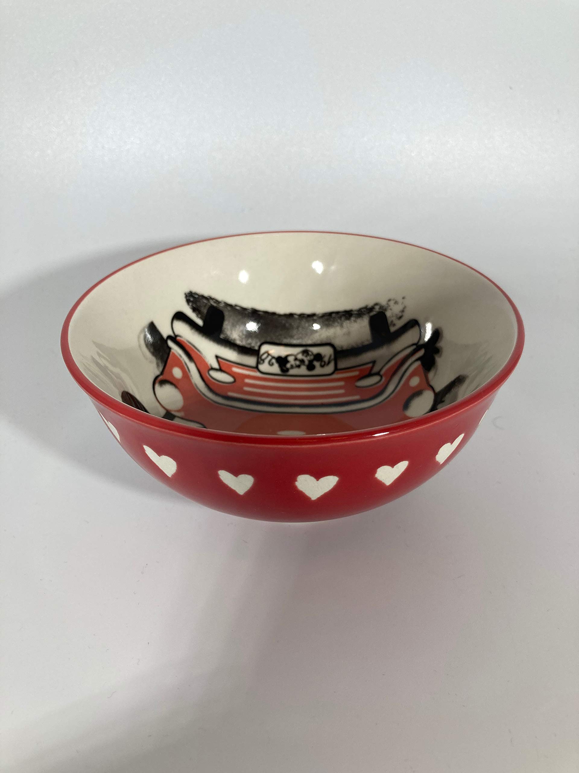 Zrike Disney Mickey and Minnie Mouse Hello Love Tidbit Bowl -Set of 3, Multicolor