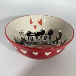 Zrike Disney Mickey and Minnie Mouse Hello Love Tidbit Bowl -Set of 3, Multicolor