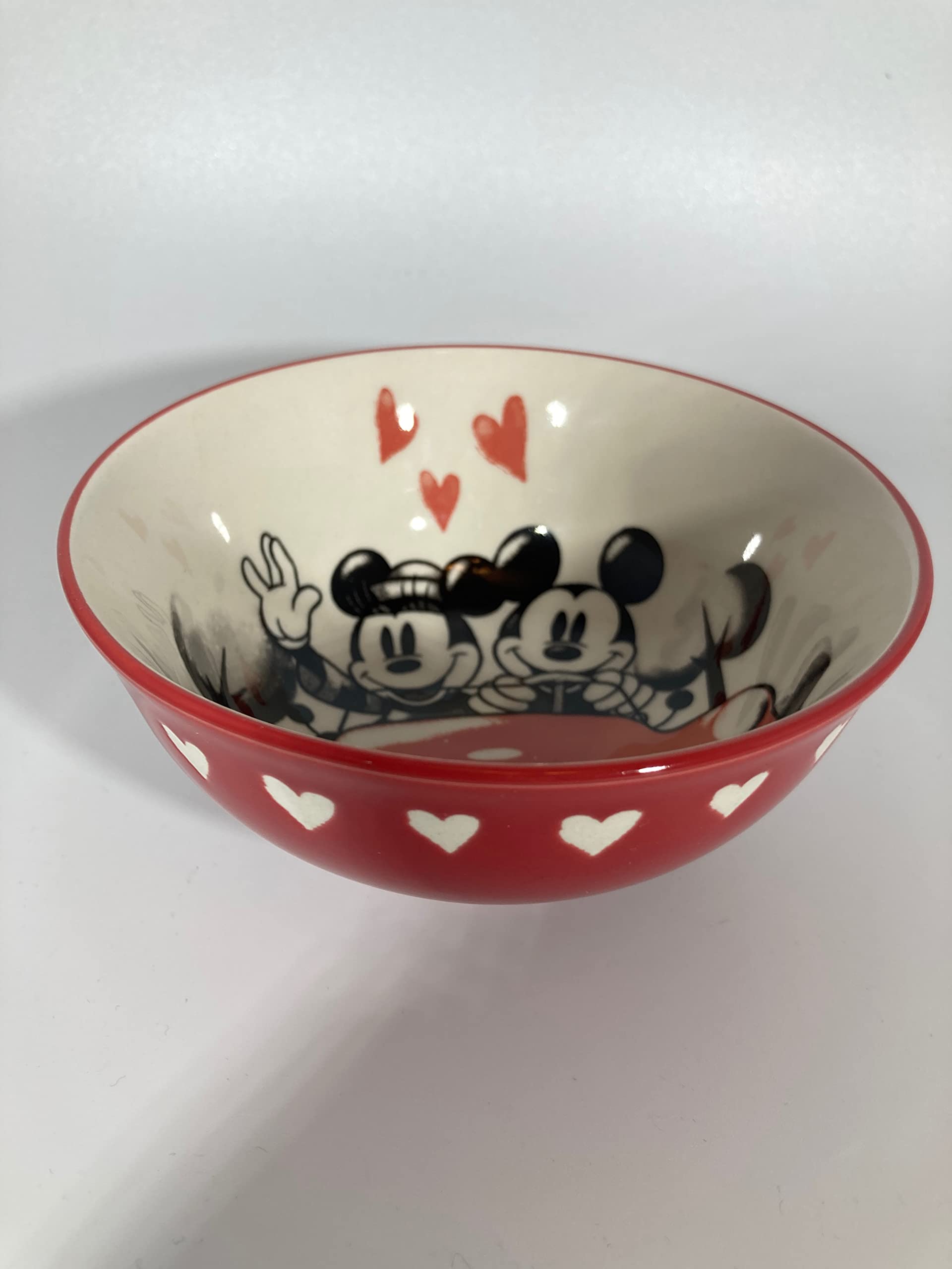 Zrike Disney Mickey and Minnie Mouse Hello Love Tidbit Bowl -Set of 3, Multicolor