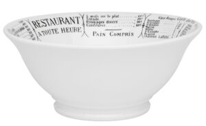 pillivuyt brasserie 2-1/2 cup porcelain footed salad bowl