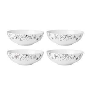 kate spade new york ks garden doodle 4pc bowl, 4.05