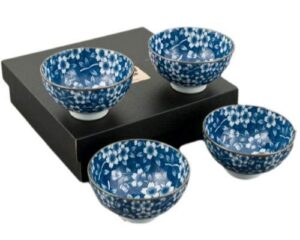 fuji merchandise bh111-b 4pc bowl set, one size, blue