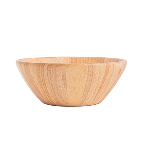 Handmade Wooden Bowls 10” - 100% Natural Hardwood Serving Bowls for Fruits, Salads, Snacks and More l Family-Style Dining l Wooden Salad Bowl - Home Decor & Kitchen