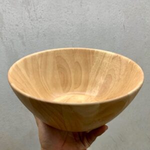 Handmade Wooden Bowls 10” - 100% Natural Hardwood Serving Bowls for Fruits, Salads, Snacks and More l Family-Style Dining l Wooden Salad Bowl - Home Decor & Kitchen