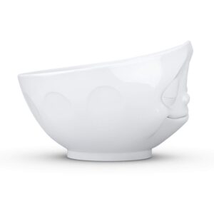 FIFTYEIGHT PRODUCTS TASSEN Porcelain Bowl, Happy Face Edition, 16 oz. White, (Single Bowl) for Serving Cereal, Soup