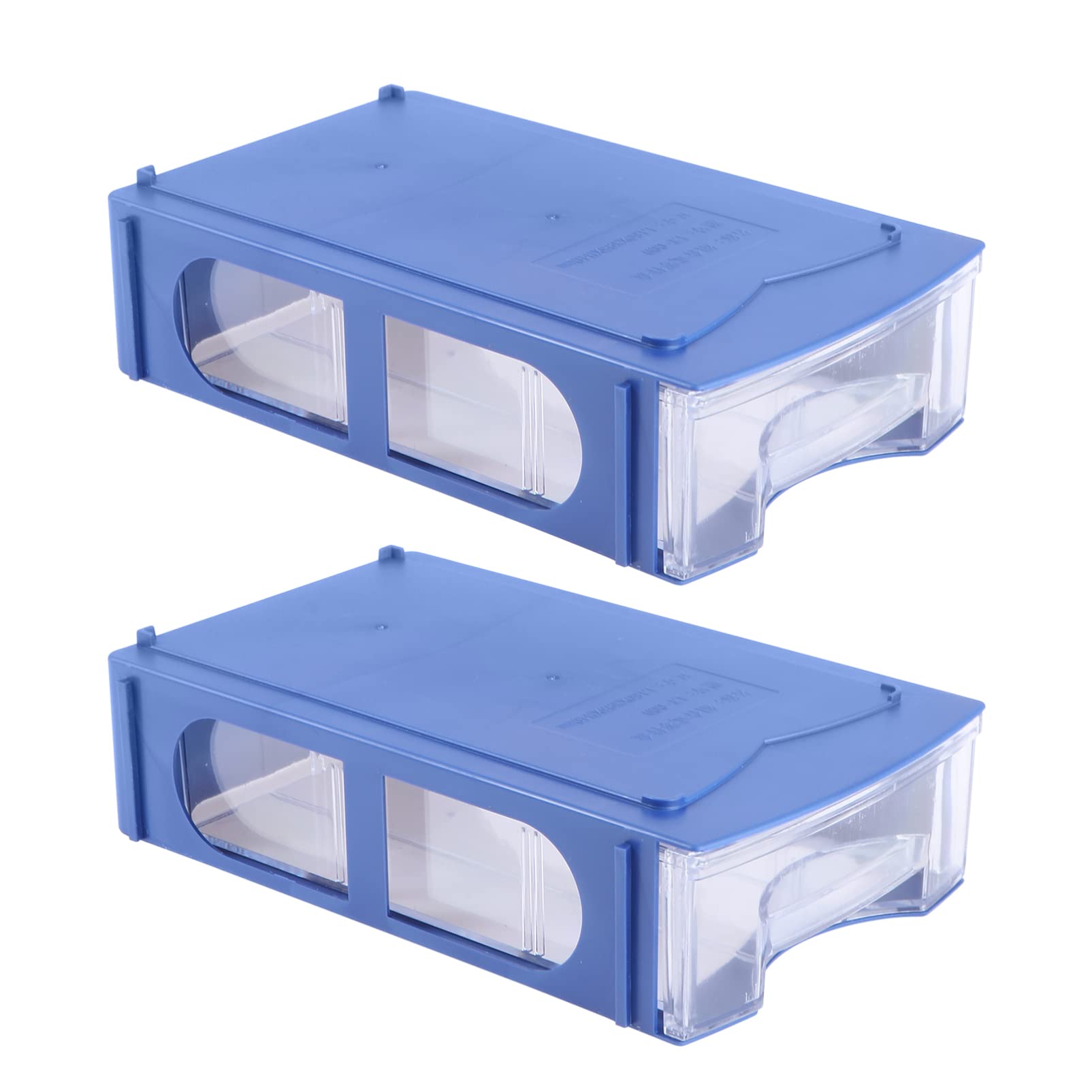 Cabilock 2pcs plastic pp Modular Box desktop Storage Container cosmetic makeup plastic to go containers student plastic container toiletry organizer desktop box Pearlescent Thick frame