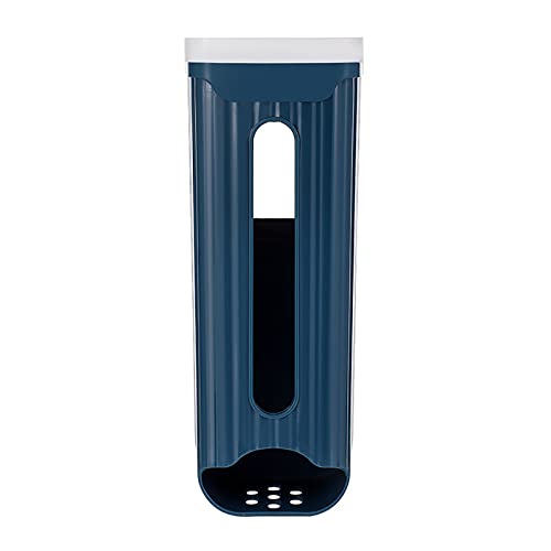 Trash Bag Dispenser Wall Mounted Grocery Garbage Bag Holder Plastic Bag Storage Box Garbage Bag Container Trash Bag Storage Box Cedar Bags Clothes Storage (Blue, One Size)