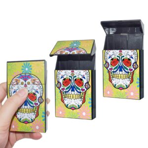 2-pack king size pre-roll cones storage container | innovative skull-shape pre-roll cones case