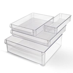 trendy loft, multi-purpose organizer, set of 4 stackable pieces of different sizes