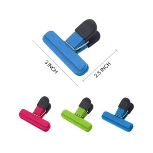 Chip Bag Clips Set Food Bag Sealing Clips with Good Grips Assorted Bright for Food Bags (15Pcs)