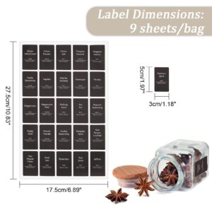 NBEADS 275 Pcs Spice Jar Labels, Kitchen Labels for Jars Pre-Printed Pantry Label Stickers Self-Adhesive Spice Container Labels for Kitchen and Pantry Organization and Storage