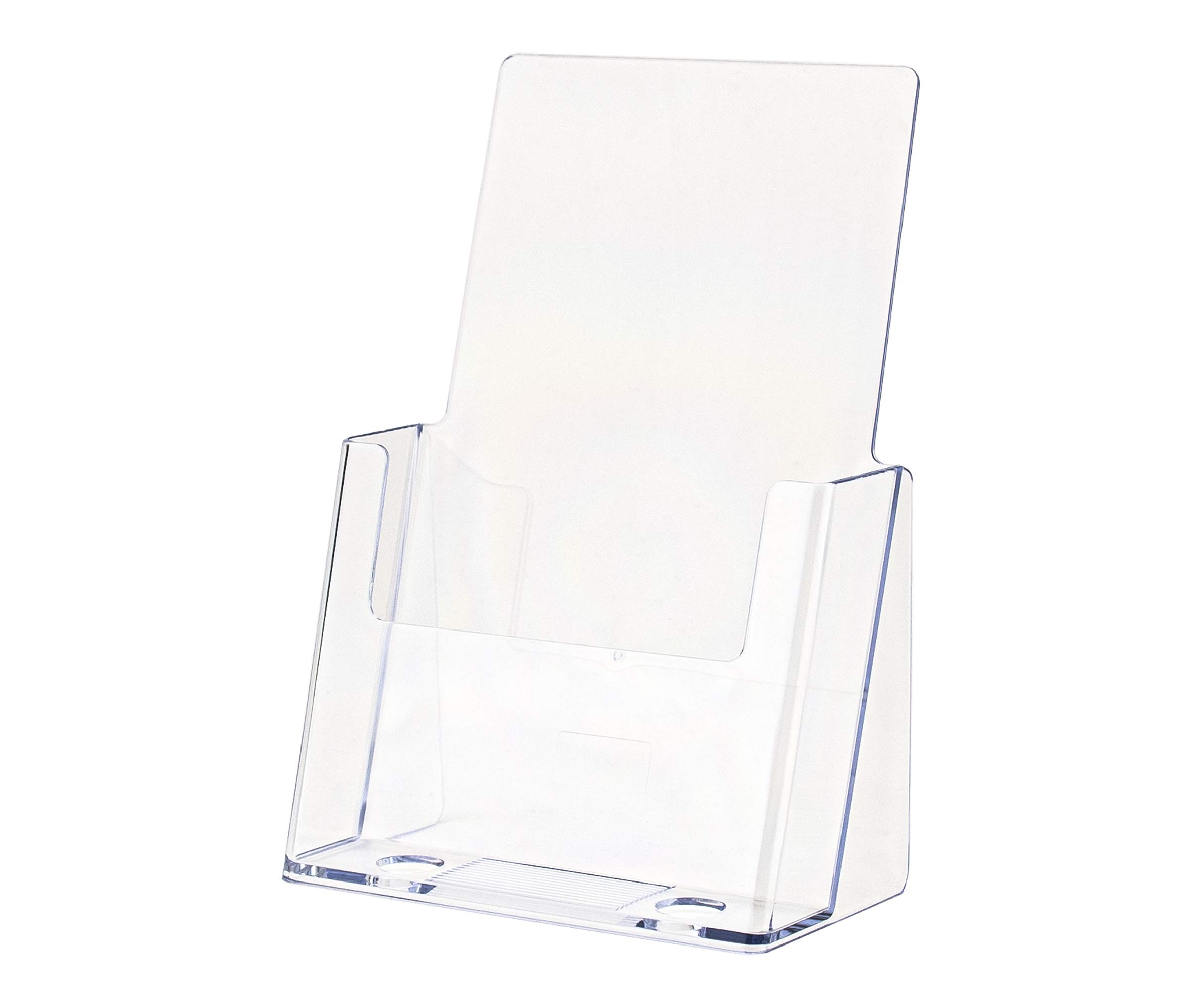 Marketing Holders Bi Fold Holder For 6" Wide Material Countertop Booklets Pamphlet Value Pack of 2 Organizer Clear Acrylic Brochure Holder Literature Display