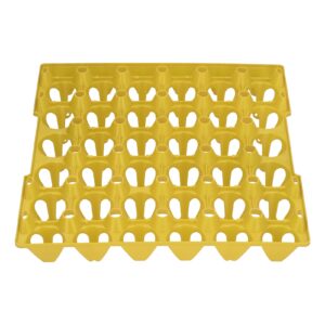egg crates, 30 cell plastic egg tray sturdy 5pcs for hennery for farm(yellow)