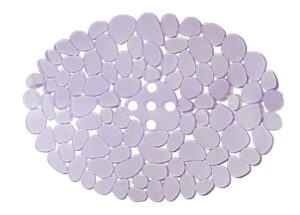 pvc sink mat pad eco-friendly kitchen sink protector mat, oval, 12"x15" (lavender)