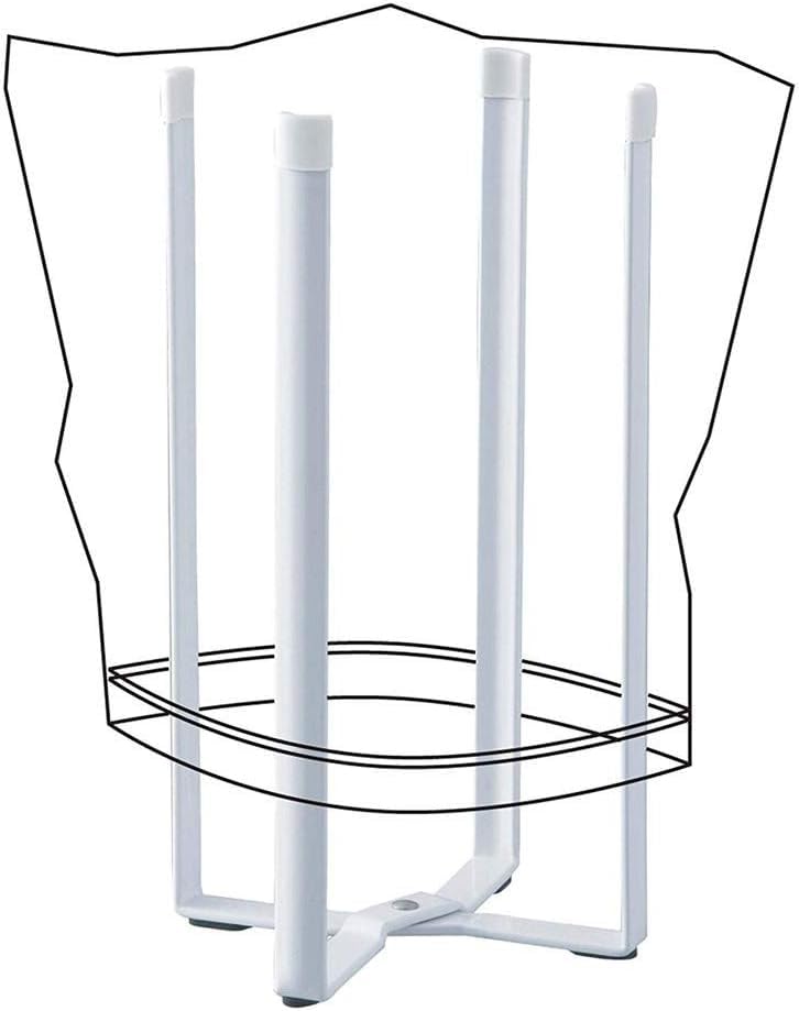 Anferstore Multifunction Eco Stylish Holder Cup Drain Rack, Home Tower Kitchen Stand Plastic Bag Garbage Bag Holder for Home Kitchen Tower (White)