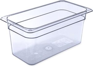 truecraftware third size 6” deep food pan polycarbonate clear color- food storage containers plastic food pan restaurant commercial hotel pans for food prep fruits vegetables beans corns