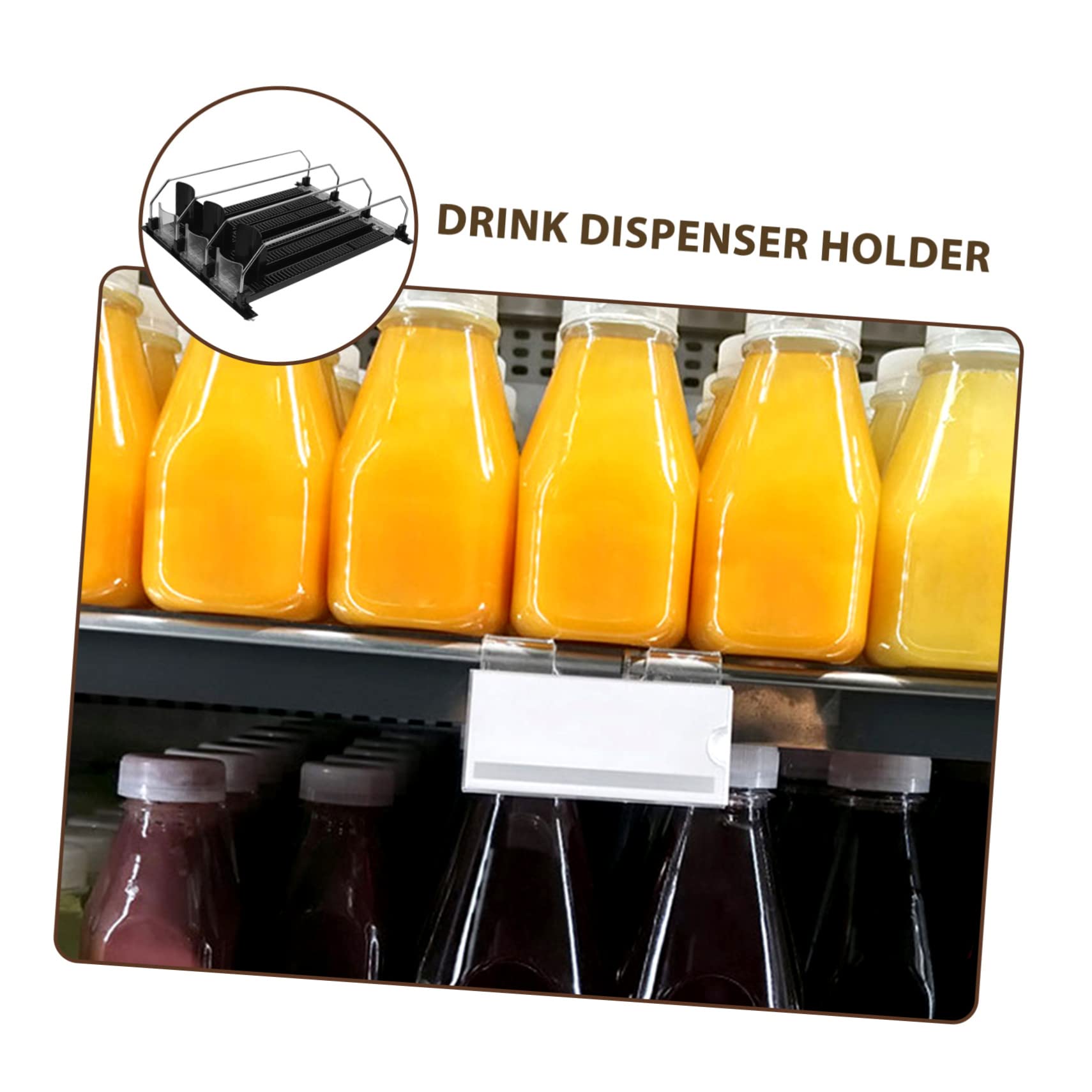 SOLUSTRE 3pcs Drink Pusher Beverage Organizer for Fridge Water Bottle Organizer for Refrigerator Cabinet Refrigerator Bottle Automatic Water Dispenser Soda Drink Bottle Abs Mini