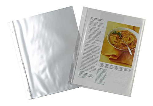 Modern Cuisine Recipe Binder Bundle with Full Page Plastic Sleeve Protectors, Recipe Card Protectors and Magnetic Pages for Recipe Clippings