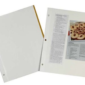 Modern Cuisine Recipe Binder Bundle with Full Page Plastic Sleeve Protectors, Recipe Card Protectors and Magnetic Pages for Recipe Clippings