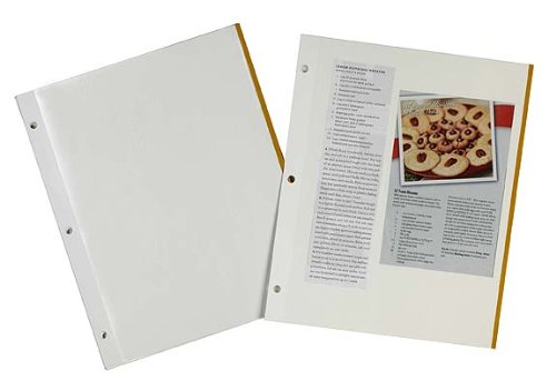 Modern Cuisine Recipe Binder Bundle with Full Page Plastic Sleeve Protectors, Recipe Card Protectors and Magnetic Pages for Recipe Clippings