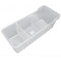 Refrigerator izer Bin Clear Storage Bin with 2 Divided Compartments for Kitchen Cabinet OfficeS: 40x16x14.1cm /.7x6.3x5.6in0 Refrigerator Storage Rack Food Storage izer Bin Clear izing B