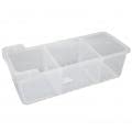 Refrigerator izer Bin Clear Storage Bin with 2 Divided Compartments for Kitchen Cabinet OfficeS: 40x16x14.1cm /.7x6.3x5.6in0 Refrigerator Storage Rack Food Storage izer Bin Clear izing B