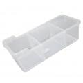 Refrigerator izer Bin Clear Storage Bin with 2 Divided Compartments for Kitchen Cabinet OfficeS: 40x16x14.1cm /.7x6.3x5.6in0 Refrigerator Storage Rack Food Storage izer Bin Clear izing B