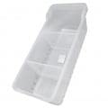 Refrigerator izer Bin Clear Storage Bin with 2 Divided Compartments for Kitchen Cabinet OfficeS: 40x16x14.1cm /.7x6.3x5.6in0 Refrigerator Storage Rack Food Storage izer Bin Clear izing B